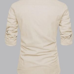 Men's Mandarin Collar Casual Cotton Short Kurta