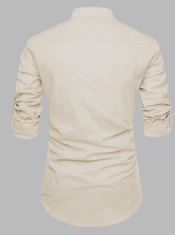 Men's Mandarin Collar Casual Cotton Short Kurta