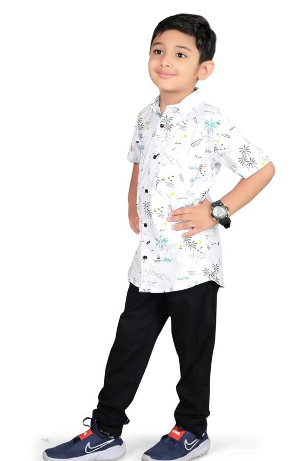 Cotton White Color Shirt for boys