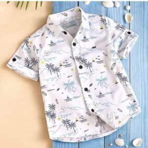 Vikita Enterprise Printed Cotton Stylish Boys Shirts Regular Fit Hawaiian Tropical Printed Kids and Junior Boys Shirt