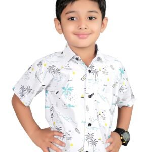 Vikita Enterprise Printed Cotton Stylish Boys Shirts Regular Fit Hawaiian Tropical Printed Kids