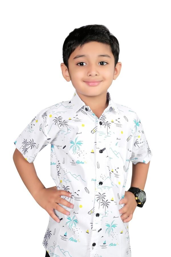 Vikita Enterprise Printed Cotton Stylish Boys Shirts Regular Fit Hawaiian Tropical Printed Kids