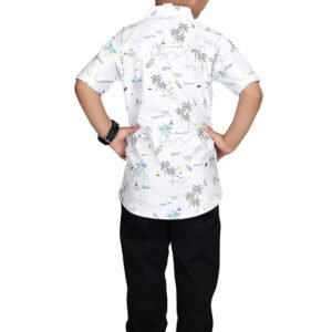 Boys Shirts Regular Fit Hawaiian Tropical Printed Kids and Junior Boys Shirt 3652
