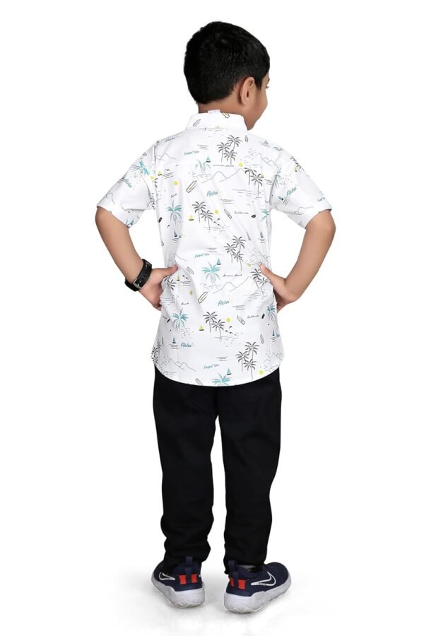 Boys Shirts Regular Fit Hawaiian Tropical Printed Kids and Junior Boys Shirt 3652