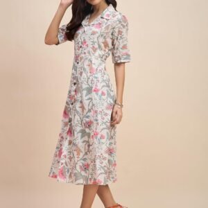 Roll Tab Sleeve & Collared Neck