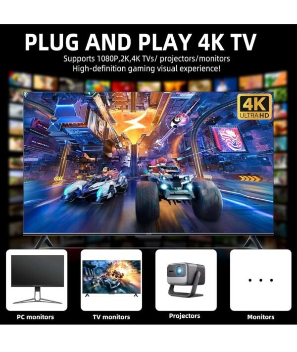 New Retro Game Console Gaming Stick with 4K HDMI Port