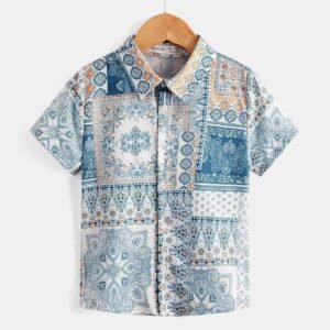 TAGAS Boy's Floral Regular Fit Shirt