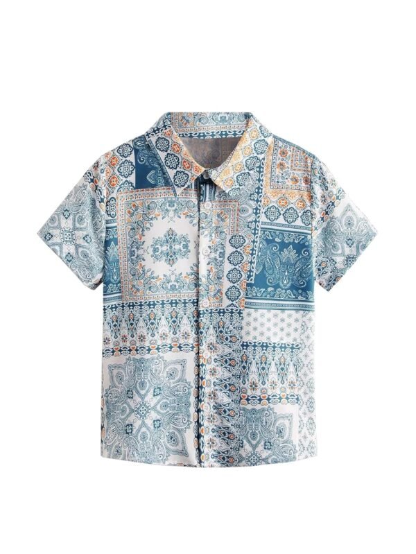 TAGAS Boy's Floral Regular Fit Shirt