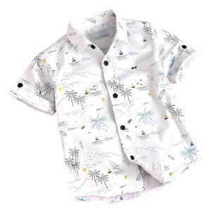Printed Cotton Stylish Boys Shirts Regular Fit Hawaiian Tropical