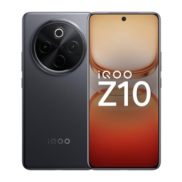 iQOO Z10 5G (Stellar Black, 12GB RAM, 256GB Storage) | India's Biggest Ever 7300 mAh Battery | Snapdragon 7s Gen 3 Processor | Quad Curved AMOLED Display