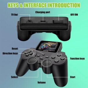 PARTEET (520 in 1 Game Retro Handheld Gaming Console for Kids, 2-Inch Screen, Portable Digital Gaming System for Kids & Adults