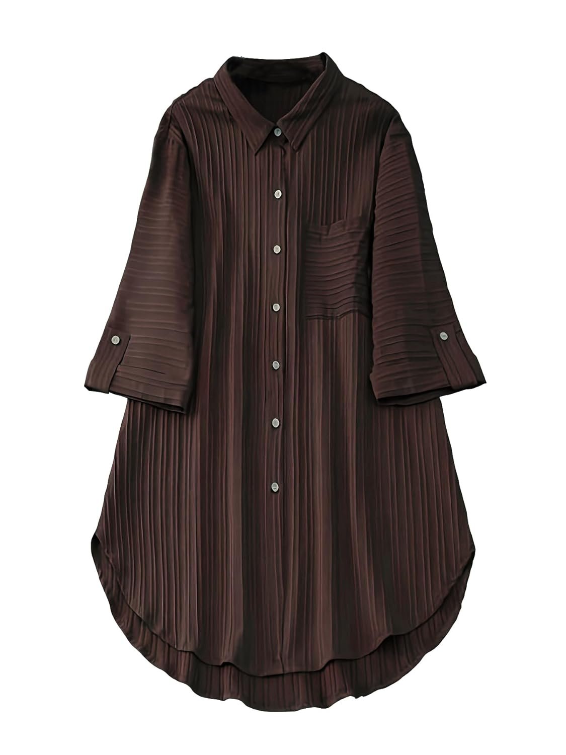 Shasmi-Womens-Brown-Solid-Color-Woven-Long-Sleeve-Shirt-Dress-with-Button-Cuff-Business-Casual-Dress-160.jpg