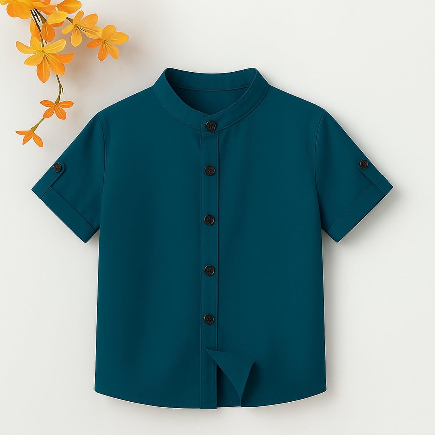 1762217666_Vikita-Enterprise-Kids-Boys-Linen-Solid-Shirt-with-Mandarin-Collared-Neck-Button-Down-Short-Sleeves-Curved-Hem-and-Ragular-Fit.jpg